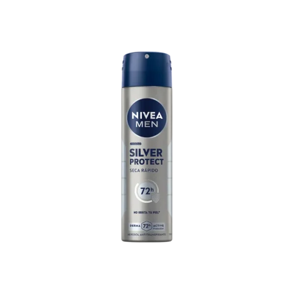 Nivea Men Desodorante Antitranspirante Silver Protección Antibacterial 72h