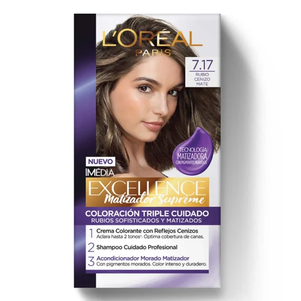 L’Oréal Imédia Excellence Creme 7.17 Rubio Cenizo