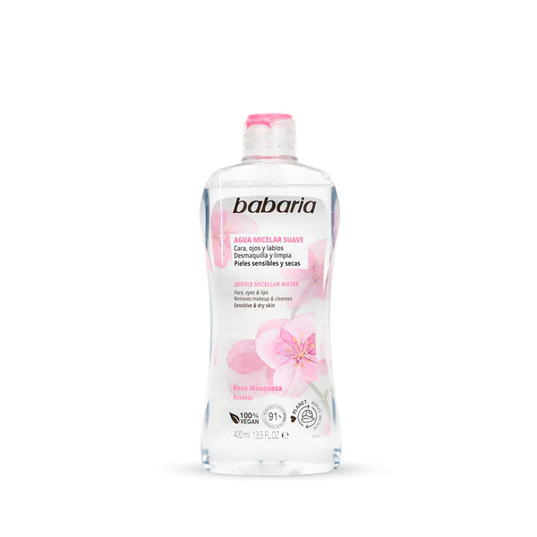 Babaria Agua Micelar Rosa Mosqueta Limpieza Facial Vegana