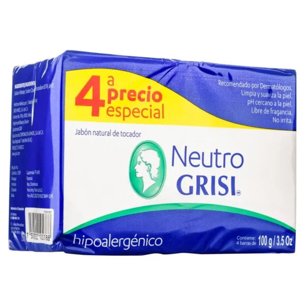Grisi – Jabón de Tocador Neutro (Pack 4 Unidades)