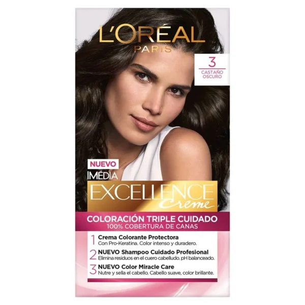 L’Oréal Imédia Excellence Creme 3 Castaño Oscuro