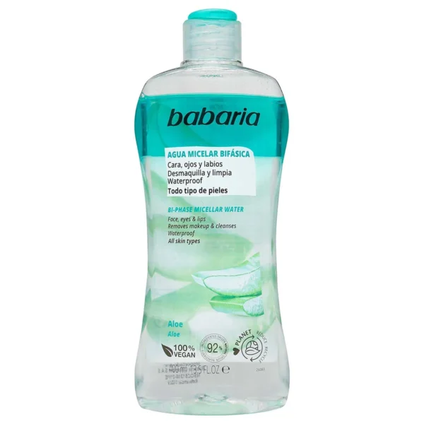 Babaria Agua Micelar Bifásica Desmaquillante Limpieza Profunda