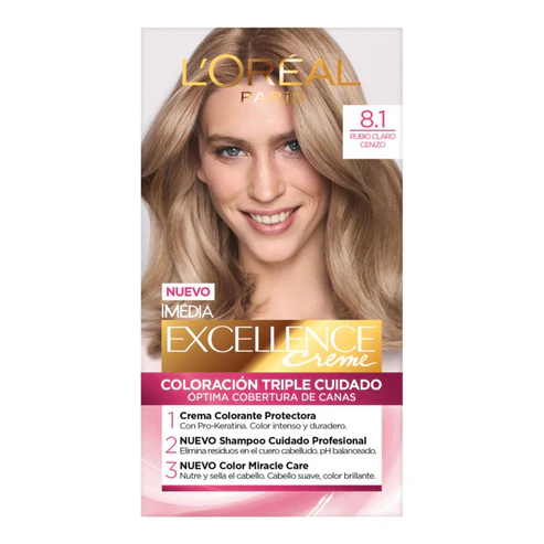 L’Oréal Imédia Excellence Creme 8.1 Rubio Claro Cenizo