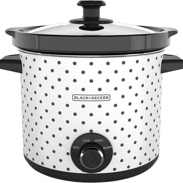 Olla Cocimiento Lento Black & Decker 4 Cuartos Negro/Blanco