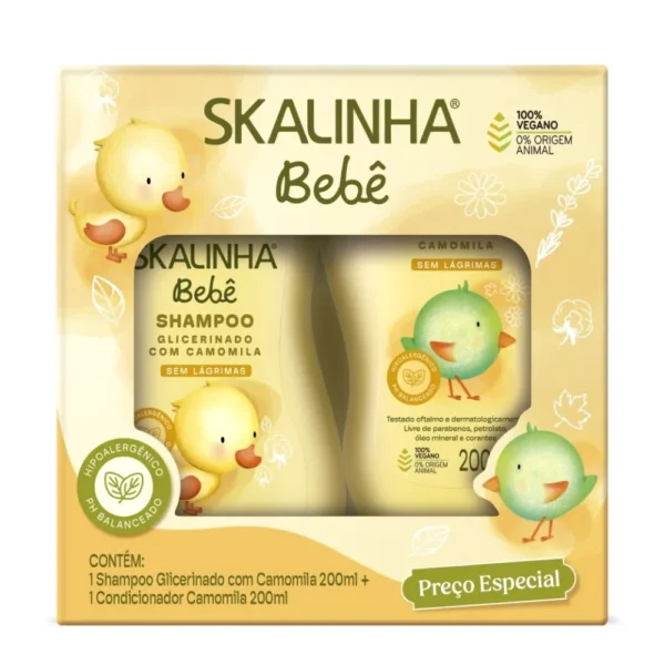 Skalinha Bebé – Kit Shampoo y Acondicionador Manzanilla (Sin Lágrimas)