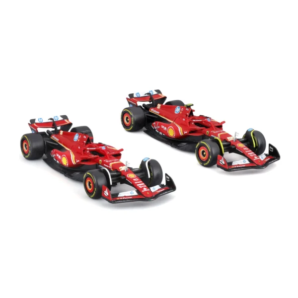 Carlos Sainz / Charles Leclerc SF-24 Ferrari Formula Race Car Bburago 1:43 HP