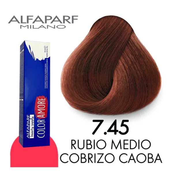 Alfaparf – Color Amore Tinte 7.45 (Rubio Medio Cobrizo Caoba)