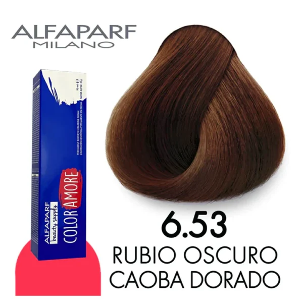 Alfaparf – Color Amore Tinte 6.53 (Rubio Oscuro Caoba Dorado)