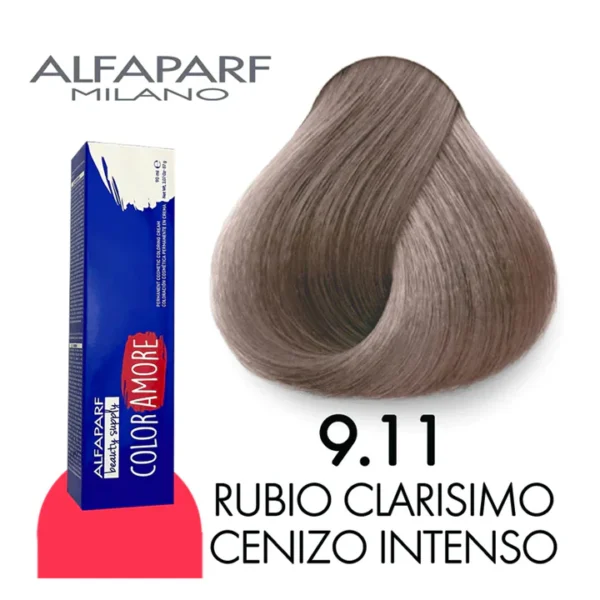 Alfaparf – Color Amore Tinte 9.11 (Rubio Muy Claro Cenizo Intenso)