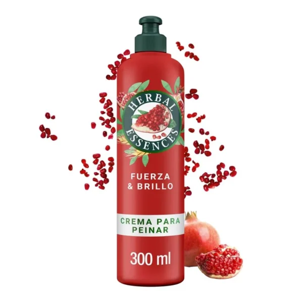 Herbal Essences – Crema para Peinar Granada y Proteína Vegana Fuerza & Brillo