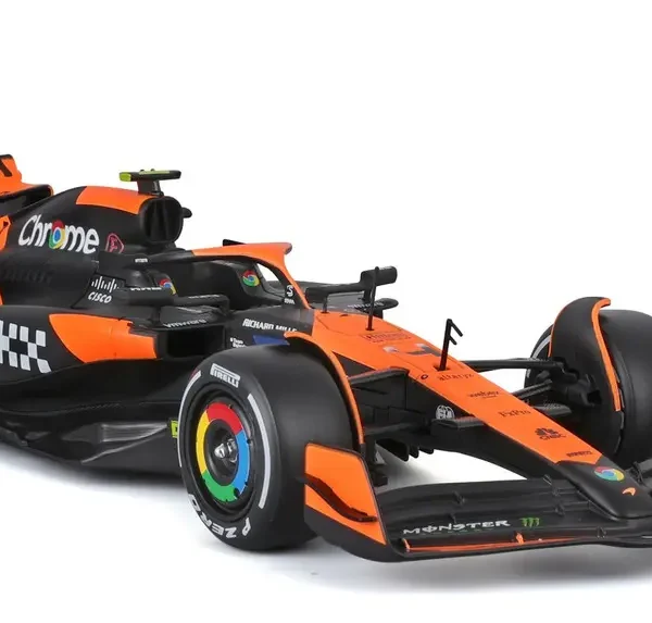 Auto F1race Mclaren Mcl38 2024 Escala 1:24 C/figura #4norris Naranja