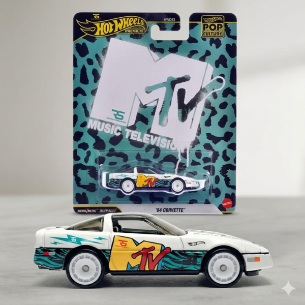 Hot Wheels Premium Pop Culture 84 Corvette Mtv - Jhw93