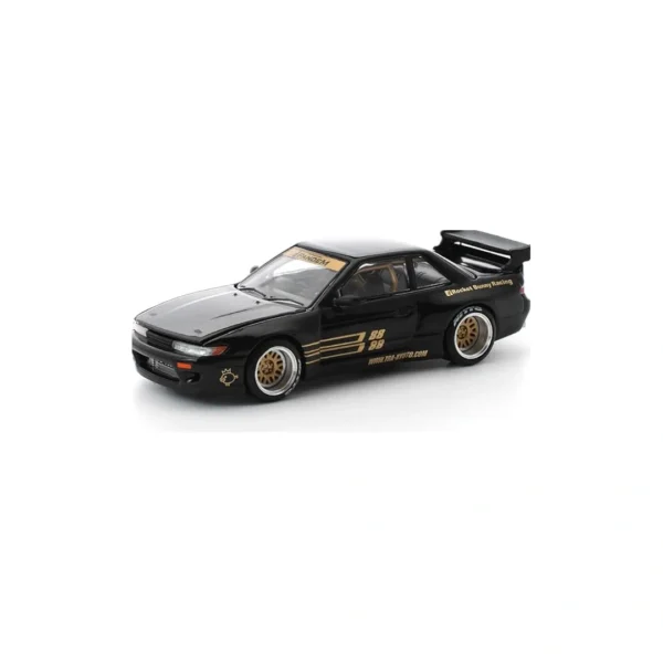 Pop Race - Pandem Nissan Silvia S13 Black - Scale 1/64