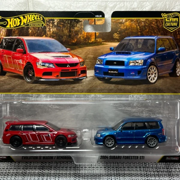 Hot Wheels 2005 Mitsubishi Lancer Evolution IX Wagon 2004 Subaru Forester STI